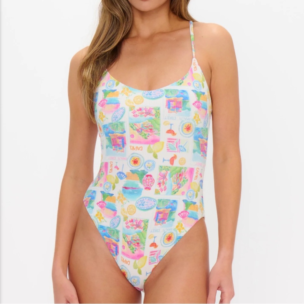 Show Me Your MuMu Colorful Graphic One Piece Swimsuit